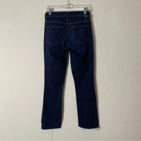 Mother Womens The Insider Crop Step Fray off limits blue 26